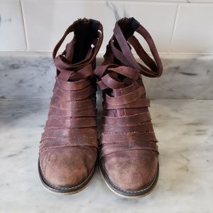 Free People Strappy Booties